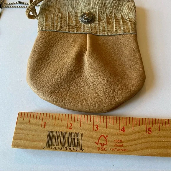 Lot of 2 Leather Marble Hip Bags Tan & Black with Clip - NWT - Woman Owned Co - Picture 4 of 12